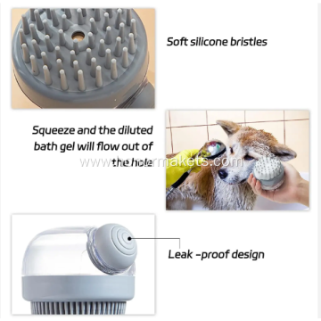 Pet Bathing Brush Shampoo Dispenser